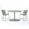 Contemporary Home Living 3-Piece Crackle Green Contemporary Outdoor Furniture Patio Bistro Set